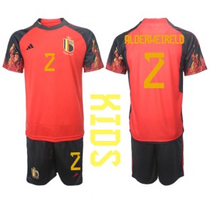 Belgien Toby Alderweireld #2 Hemmakläder Barn VM 2022 Kortärmad (+ Korta byxor)